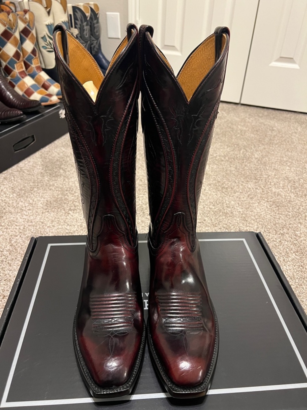 Lucchese Black Cherry Gavin Boots - Picture 5 of 5